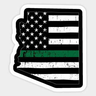 Arizona Thin Green Line Military and Border Patrol Shirt Sticker